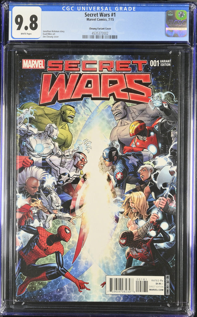 Secret Wars #1 CGC 9.8 Cheung Variant Cover 1:100