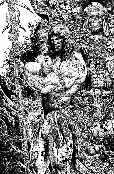 CONAN BARBARIAN #5 2ND PTG SHARP B&W INK VIRGIN (MR) - Geekend Comics