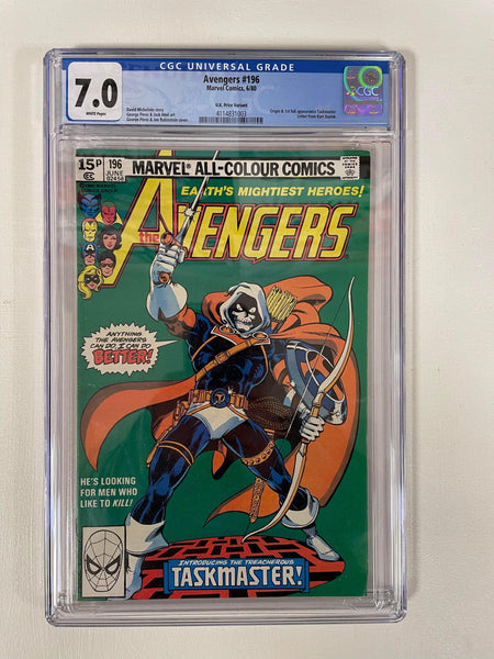 Avengers 196 CGC 7.0 first app of Task Master - Geekend Comics