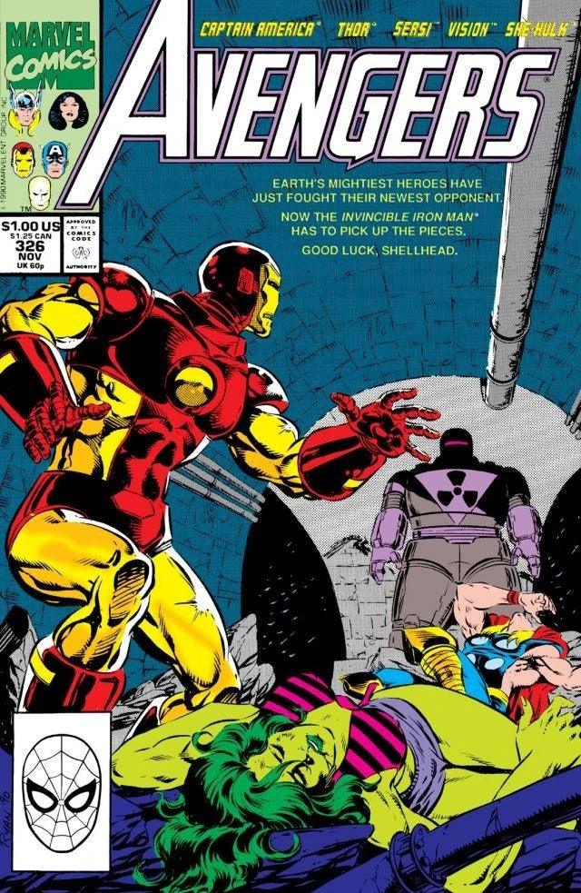 Avengers #326: Vol.1, Key Issue, 1st App Of Rage, Marvel Comics (1990)