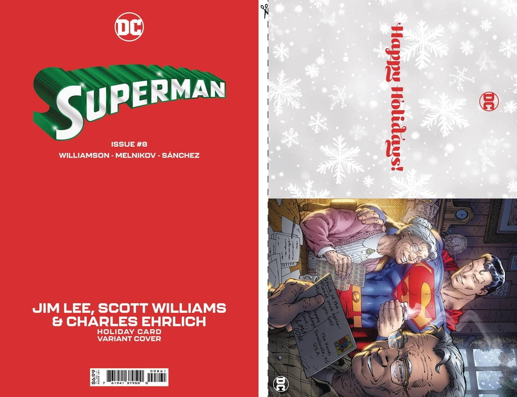 SUPERMAN #8 CVR D JIM LEE DC HOLIDAY CARD SPECIAL EDITION